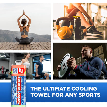 COOL RAG Extreme Cooling PVA Towels – Orange-Green Medium Towel