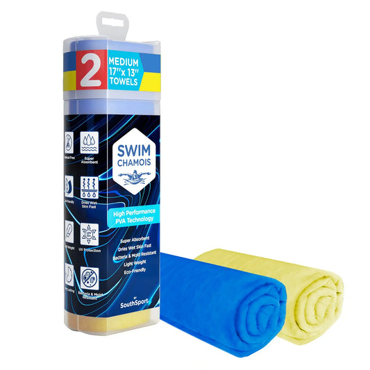 Swim Chamois Quick Dry PVA Blue-Yellow Medium Towel