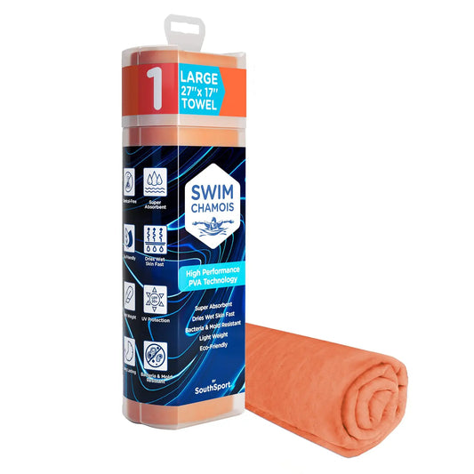 Swim Chamois Quick Dry PVA Orange Large Towel