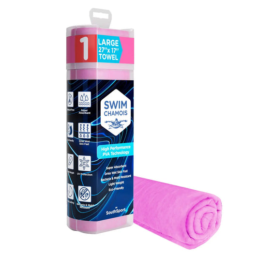 Swim Chamois Quick Dry PVA Pink Large Towel