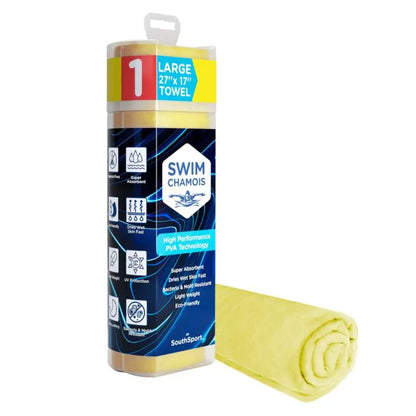 Swim Chamois Quick Dry PVA Yellow Large Towel